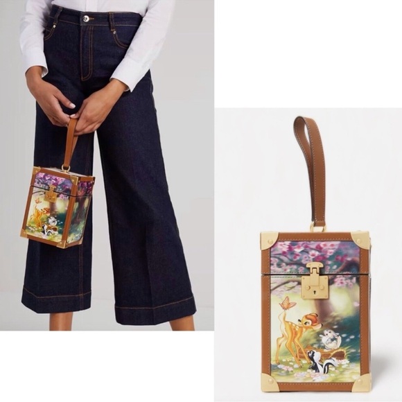 kate spade Handbags - KATE SPADE x DISNEY NWT Bambi 3D Leather Small Trunk Clutch Purse